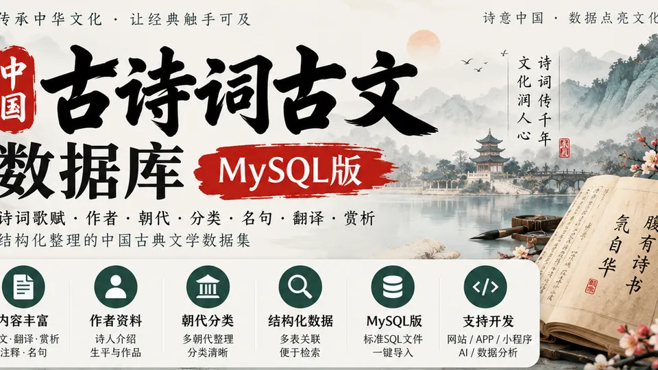 中国古诗词古文大全数据库